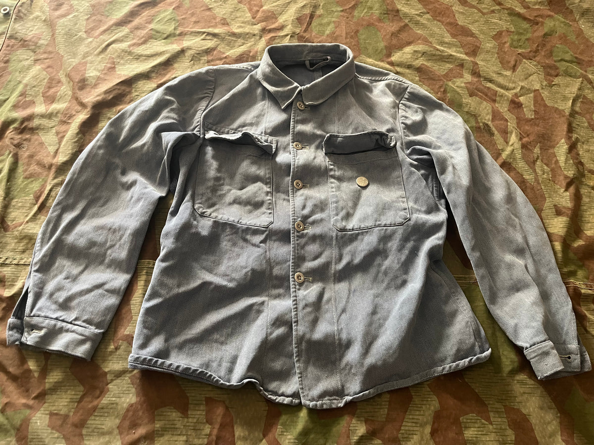 Interwar/ WW2 Swiss army blue jacket field maneuvers exercices smock training uniform soldier