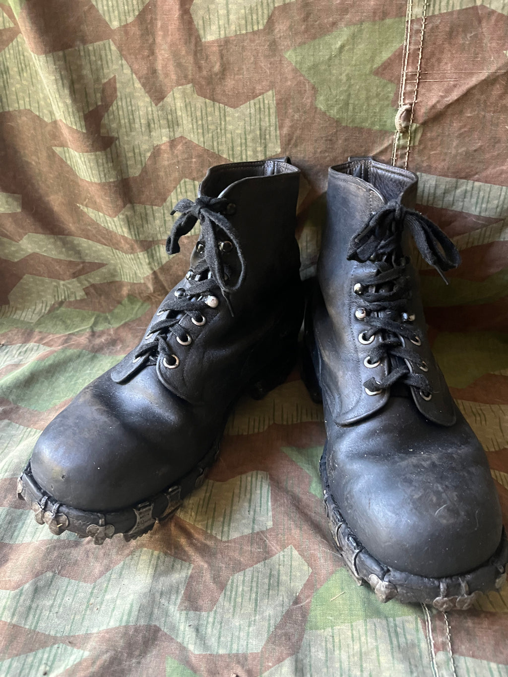 WW1/interwar/WW2 swiss army mountain troops tricouni leather shoes nails boots eu size 40/41