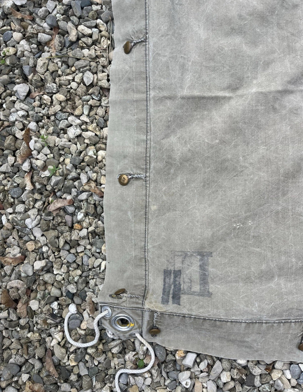 WW1/interwar/WW2 Swiss army canvas tent half field cover model 1906