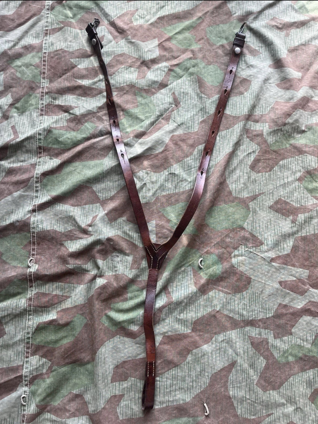 Interwar/WW2 Swiss army y straps webbing suspenders belt ammo uniform soldier