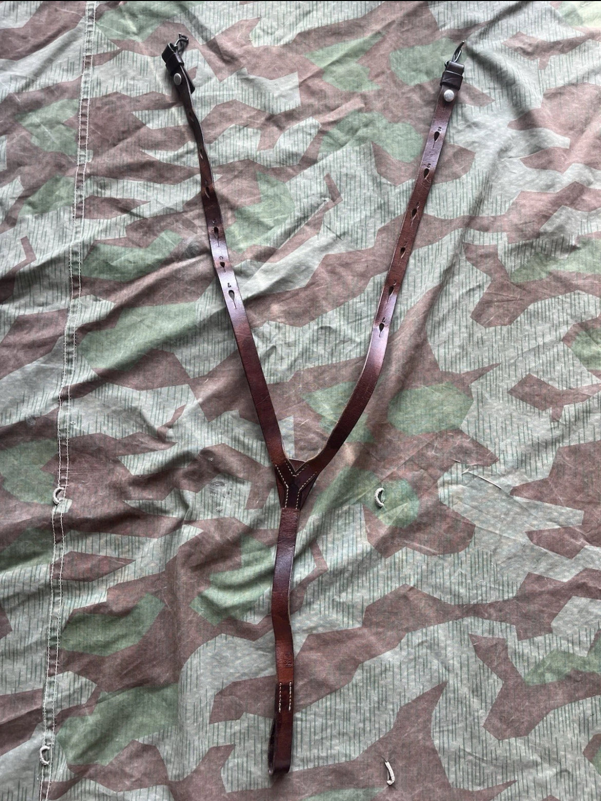 Interwar/WW2 Swiss army y straps webbing suspenders belt ammo uniform soldier