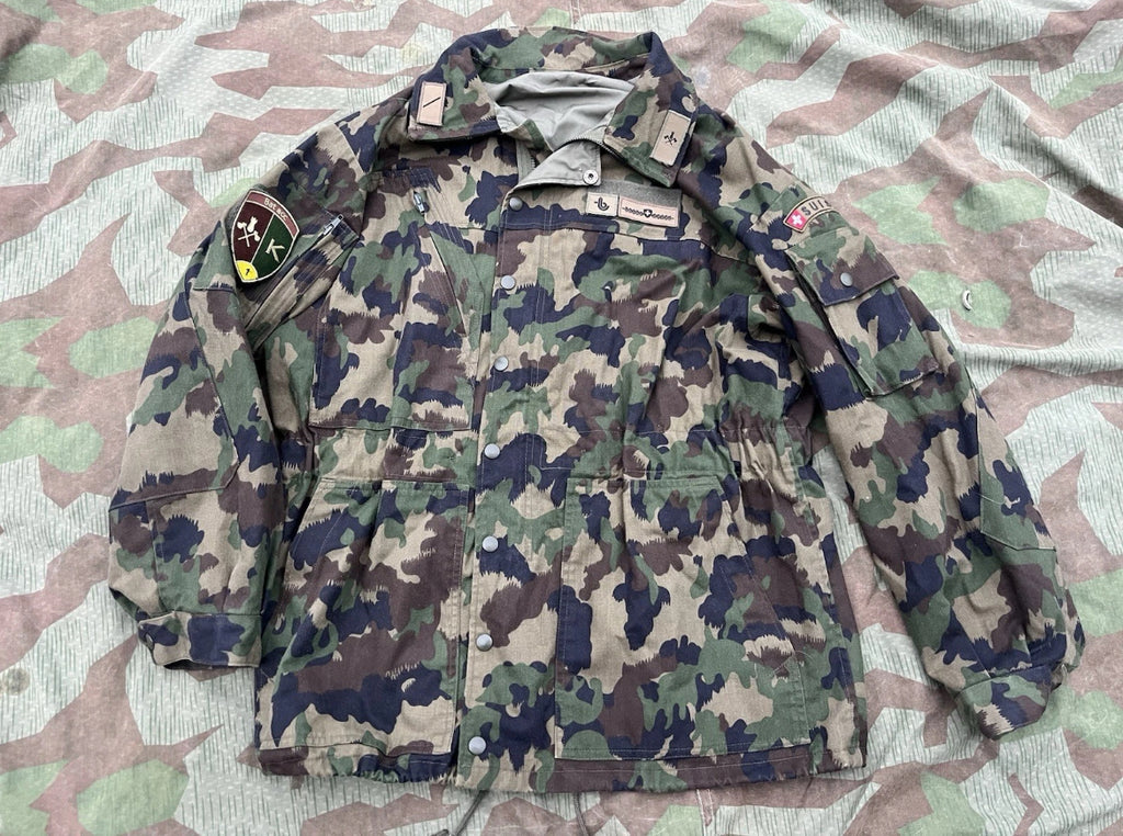 Modern Swiss army cold weather field jacket polar thermal uniform soldier taz 90 camo