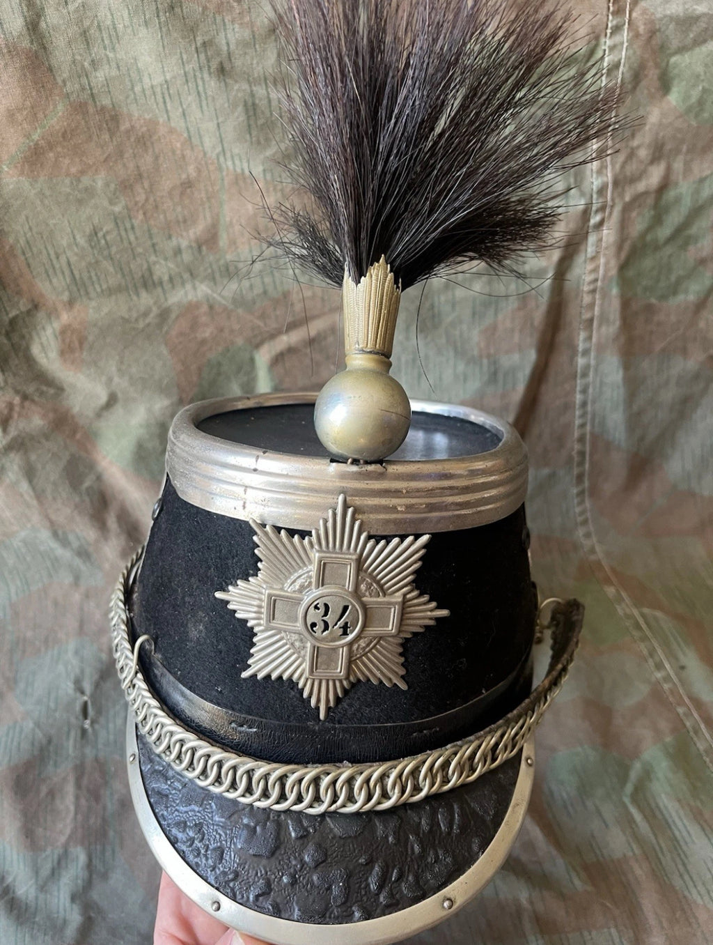 WW1 Swiss army cavalry rider shako tschako schako hat cap ord.1898 uniform soldier