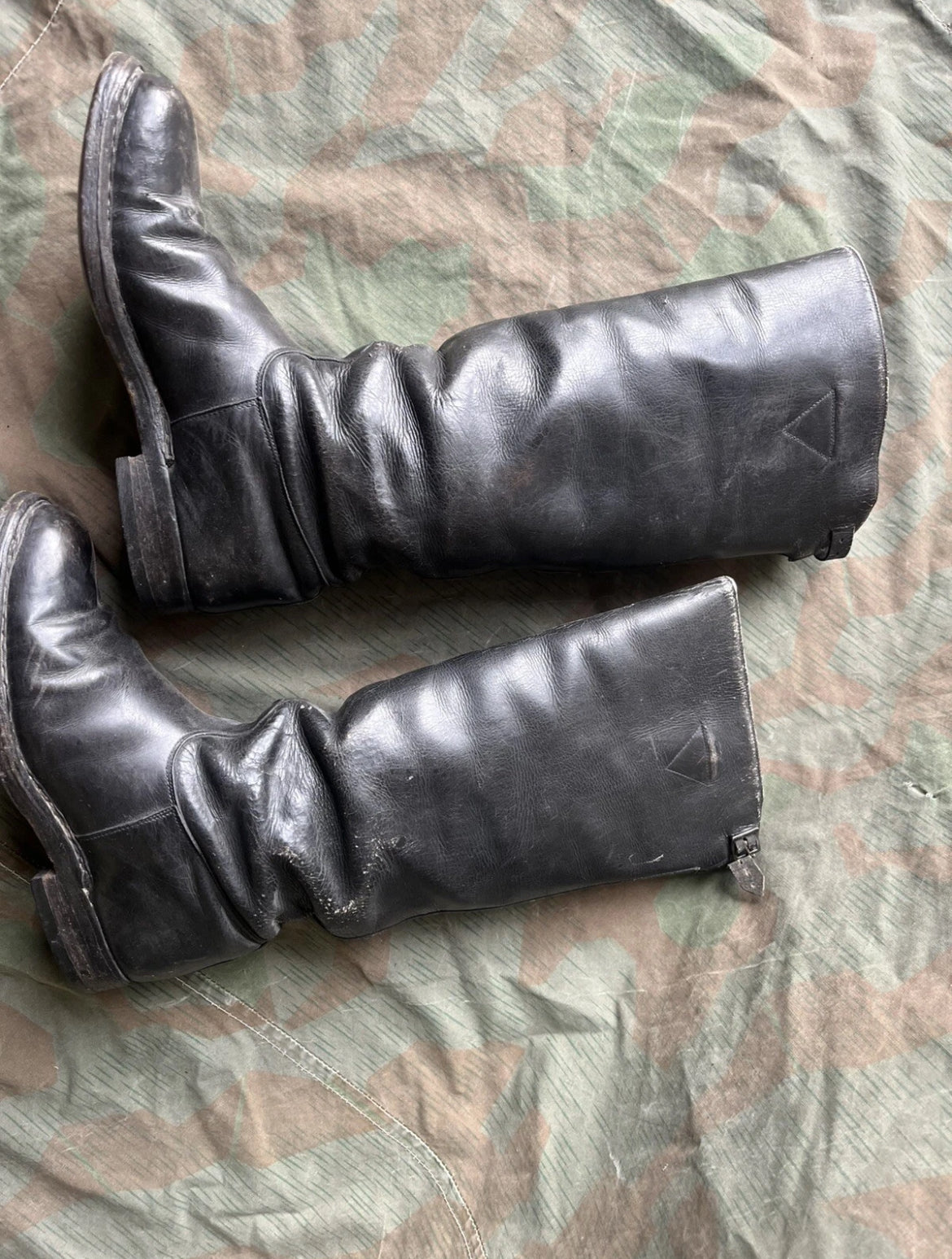 WW2/cold war  Swiss army leather boots riding officer uniform shoes