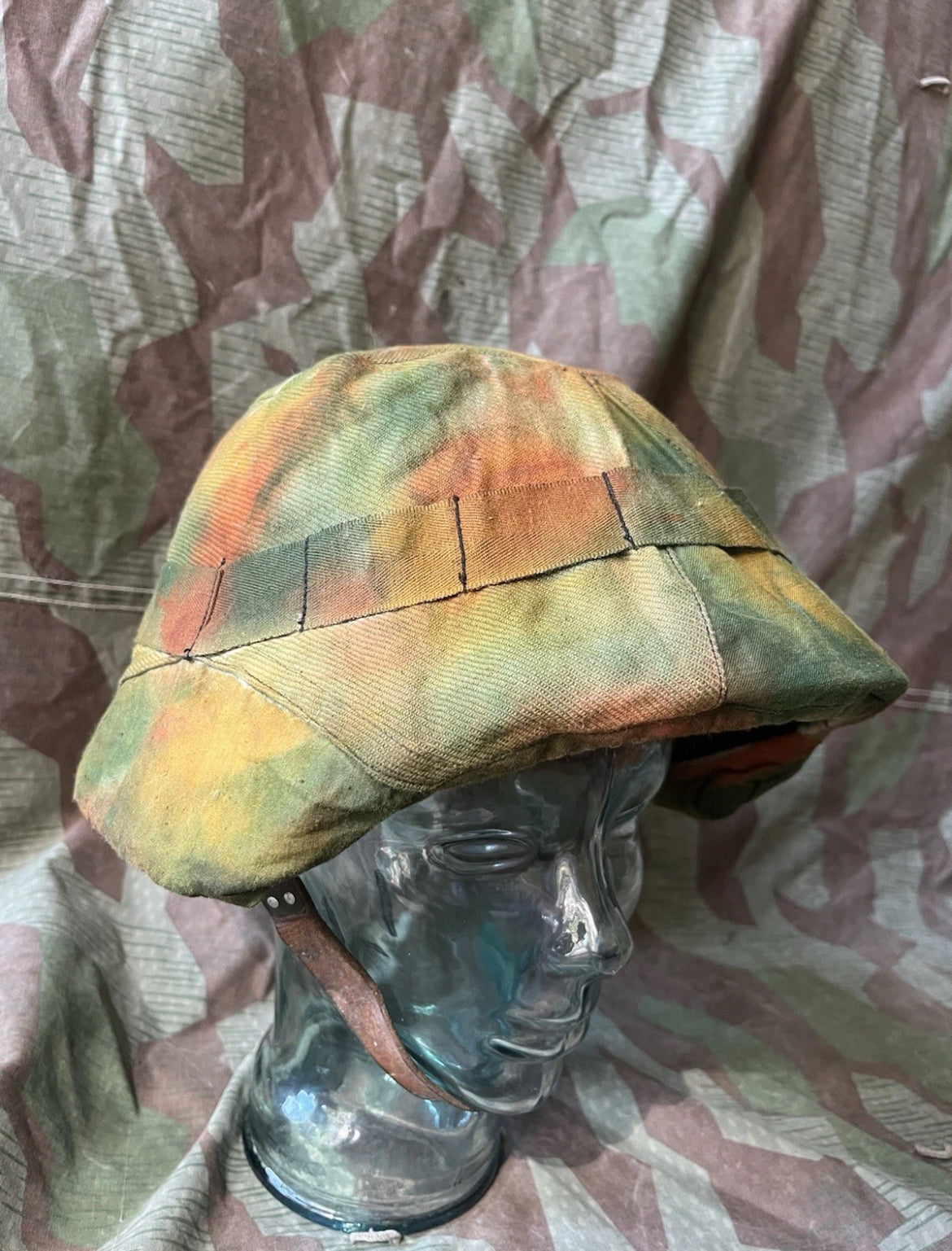 WW2 Swiss army m18 helmet with early camo cover helmet shell uniform soldier