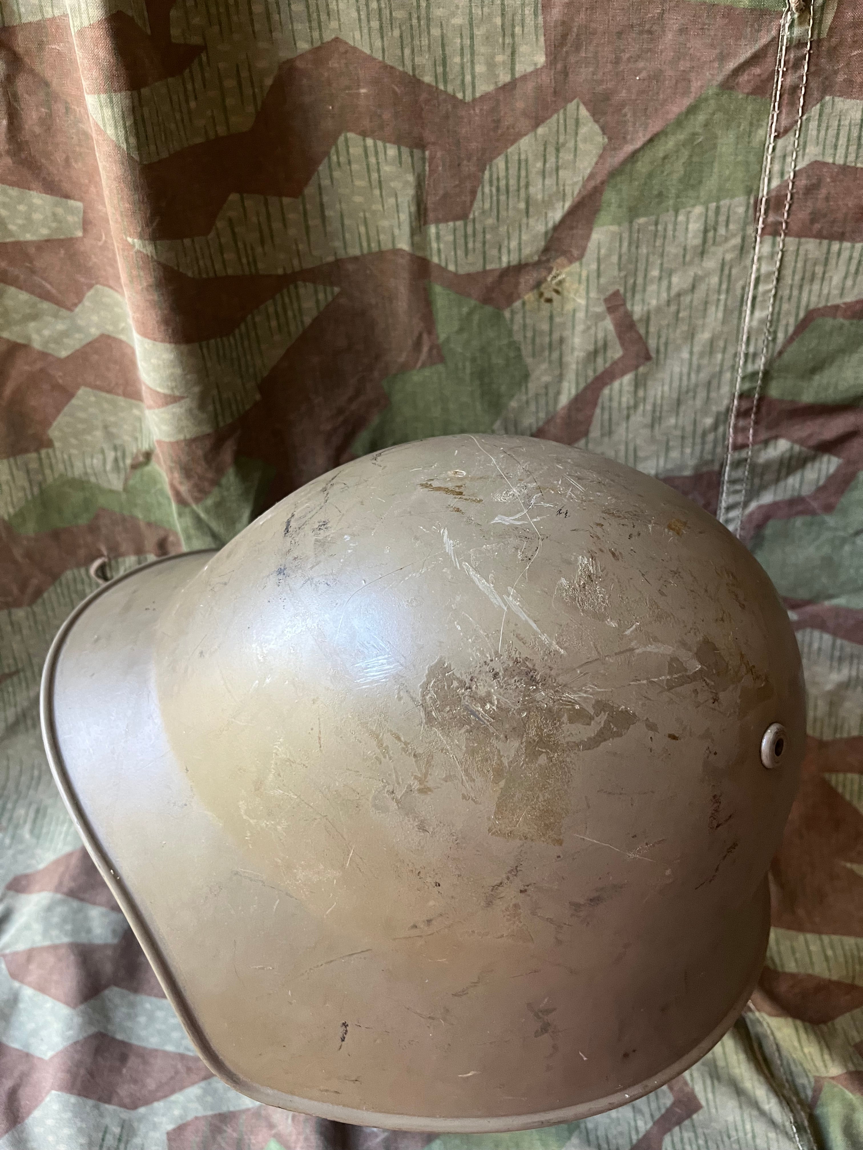 Interwar/ WW2 Swiss army original m18/30 green helmet shell uniform soldier early war