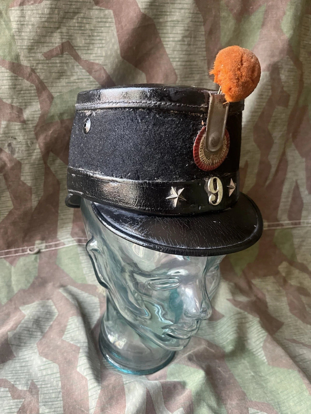 19th century/ww1 Swiss army tschako shako schako cap hat infantry rifleman soldier uniform