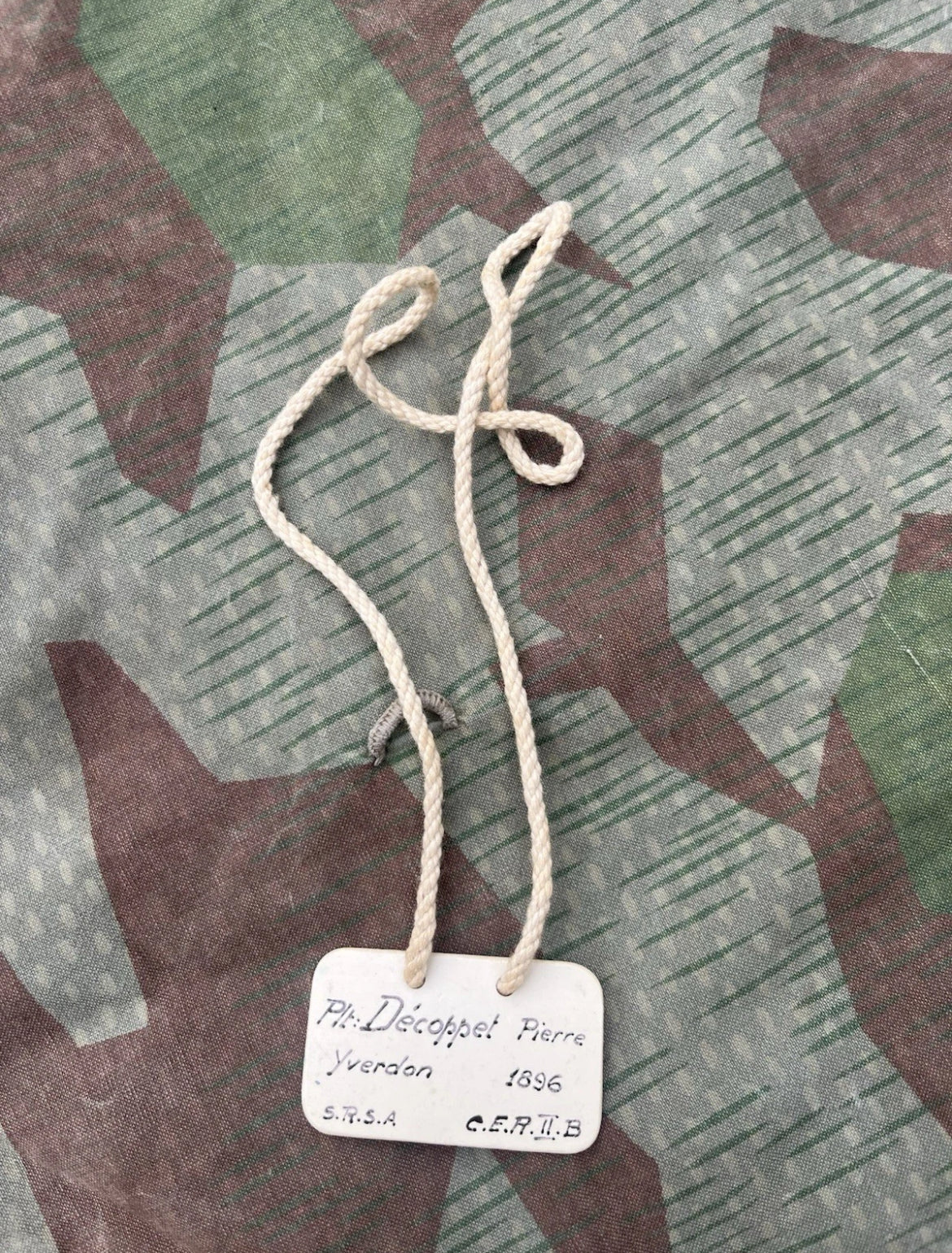 Original ww1 Swiss army blank dog tags grabstein  ID identification tags uniform soldier