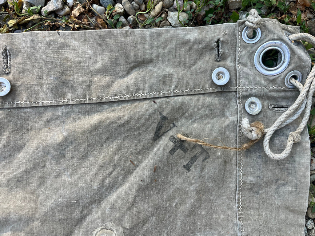 WW1/interwar/WW2 Swiss army canvas tent half field cover model 1906