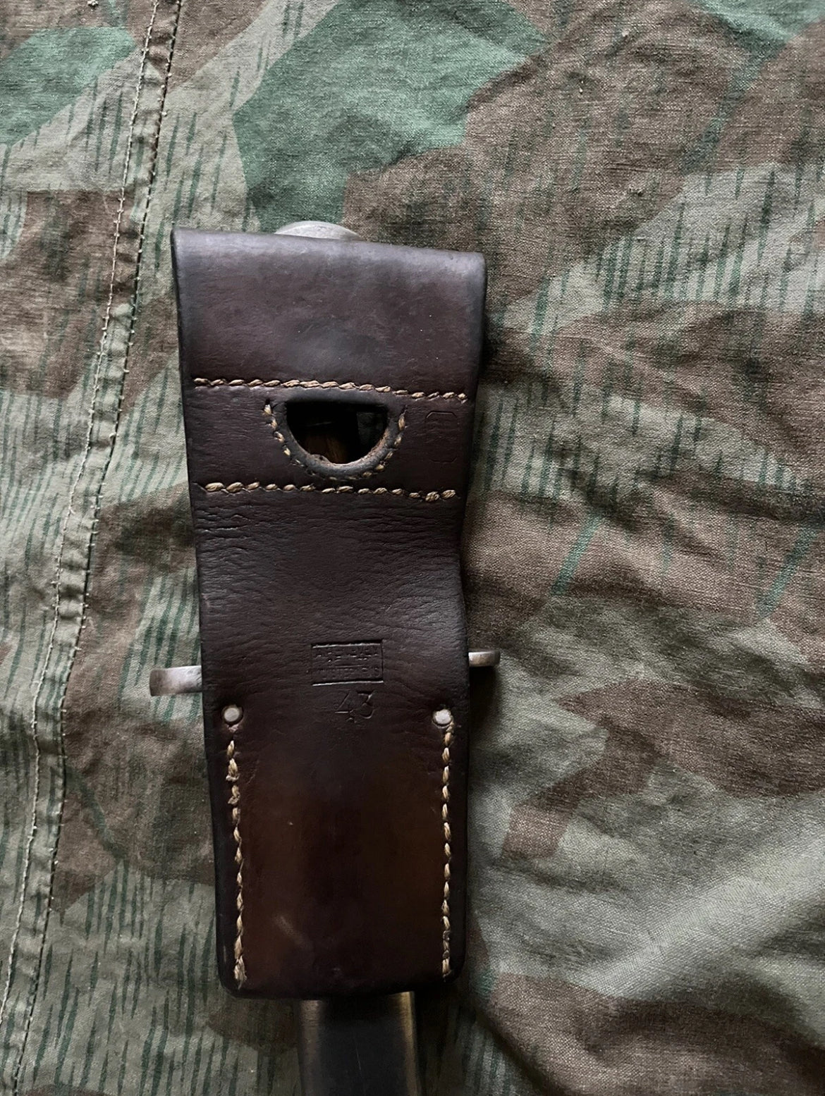 Interwar/WW2 Swiss army bayonet blade knife with case infantry model 1918 uniform soldier