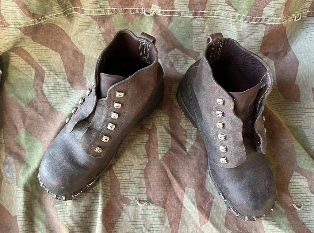 Cold War Swiss army shoes tricouni nails boots uniform soldier