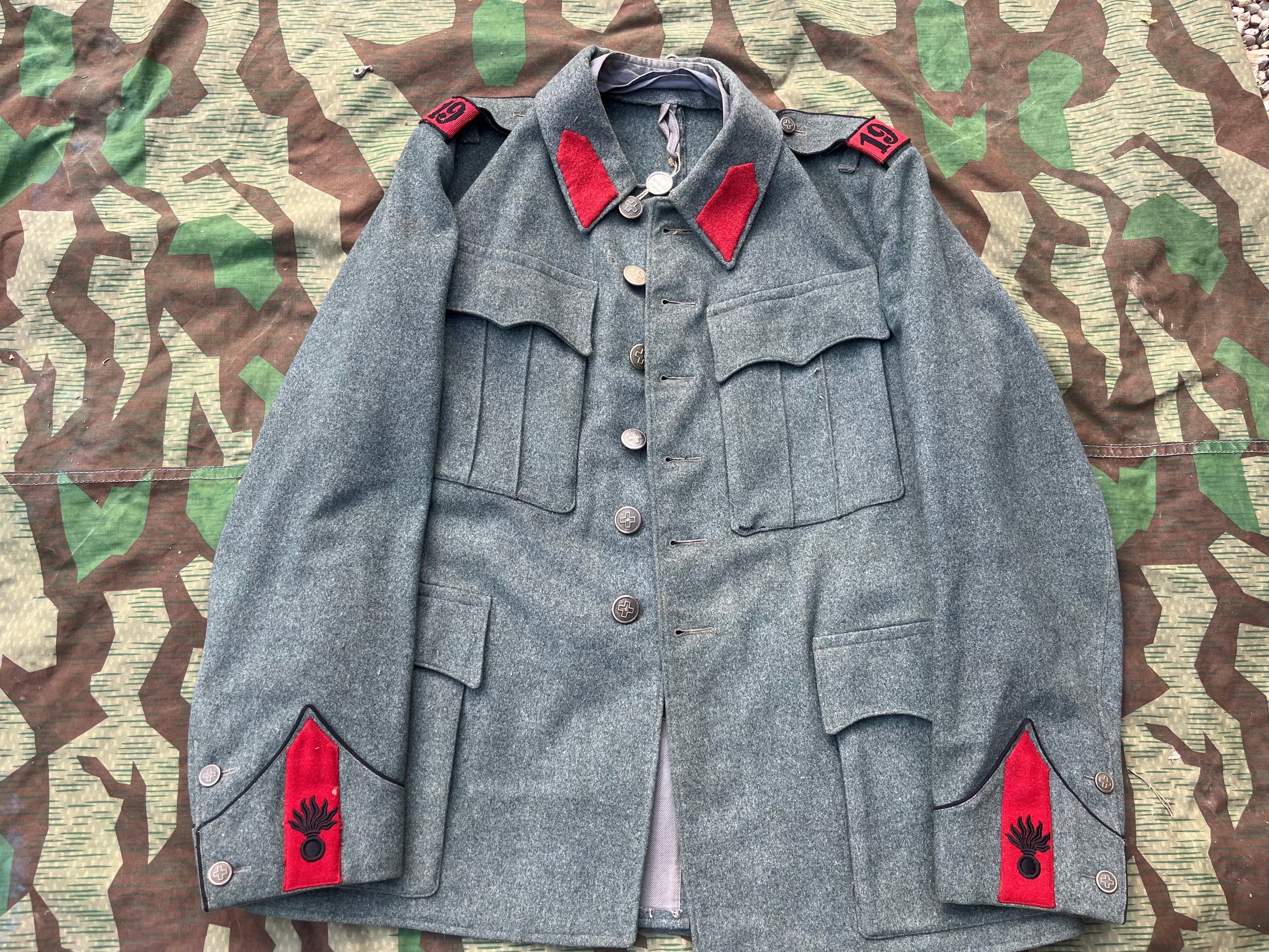 WW2 Swiss army artillery jacket uniform soldier ord.40 mid to late war tunic