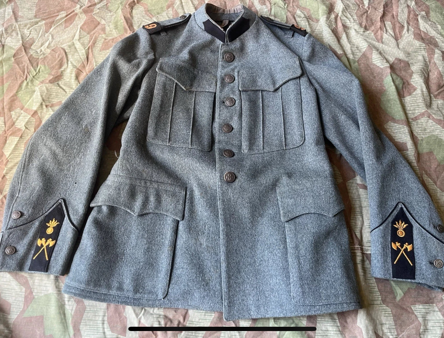 Interwar/WW2 Swiss army sappers engineers troops jacket soldier uniform early war ord.26