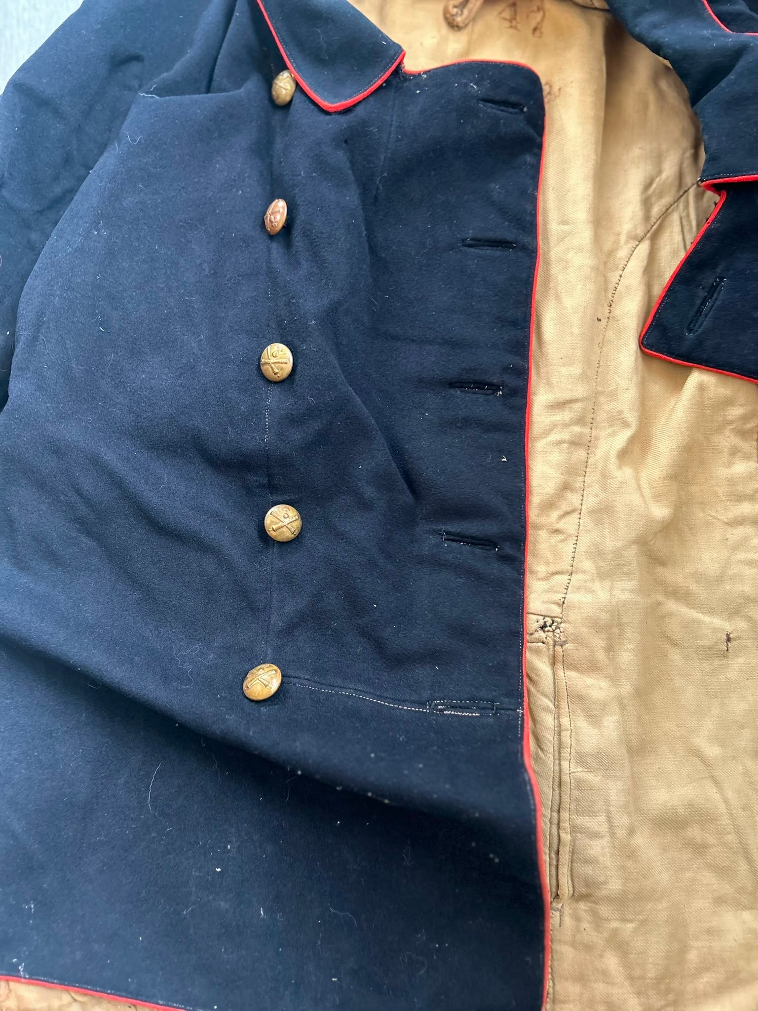 19th century ord.1875 Swiss army artillery jacket uniform soldier wool