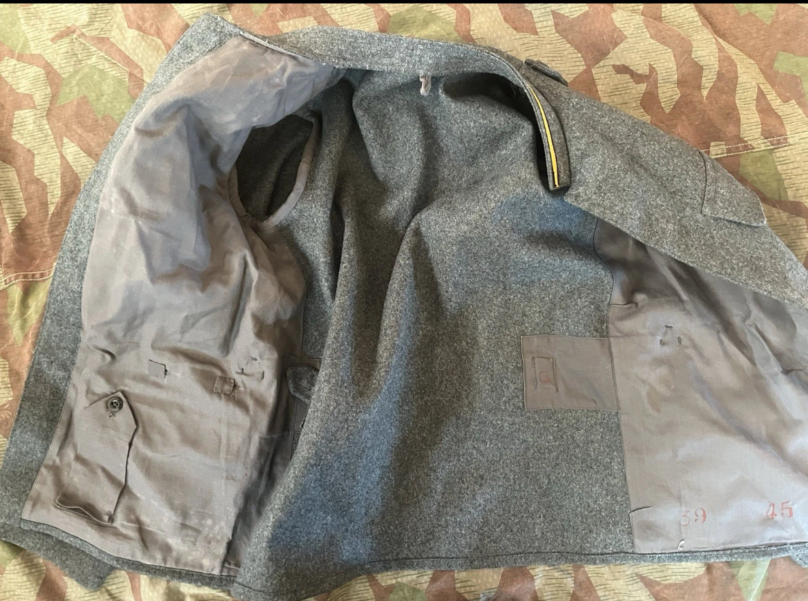 Really rare interwar/ WW2 Swiss army field jacket uniform maneuvers sergeant NCO ord.26 early war