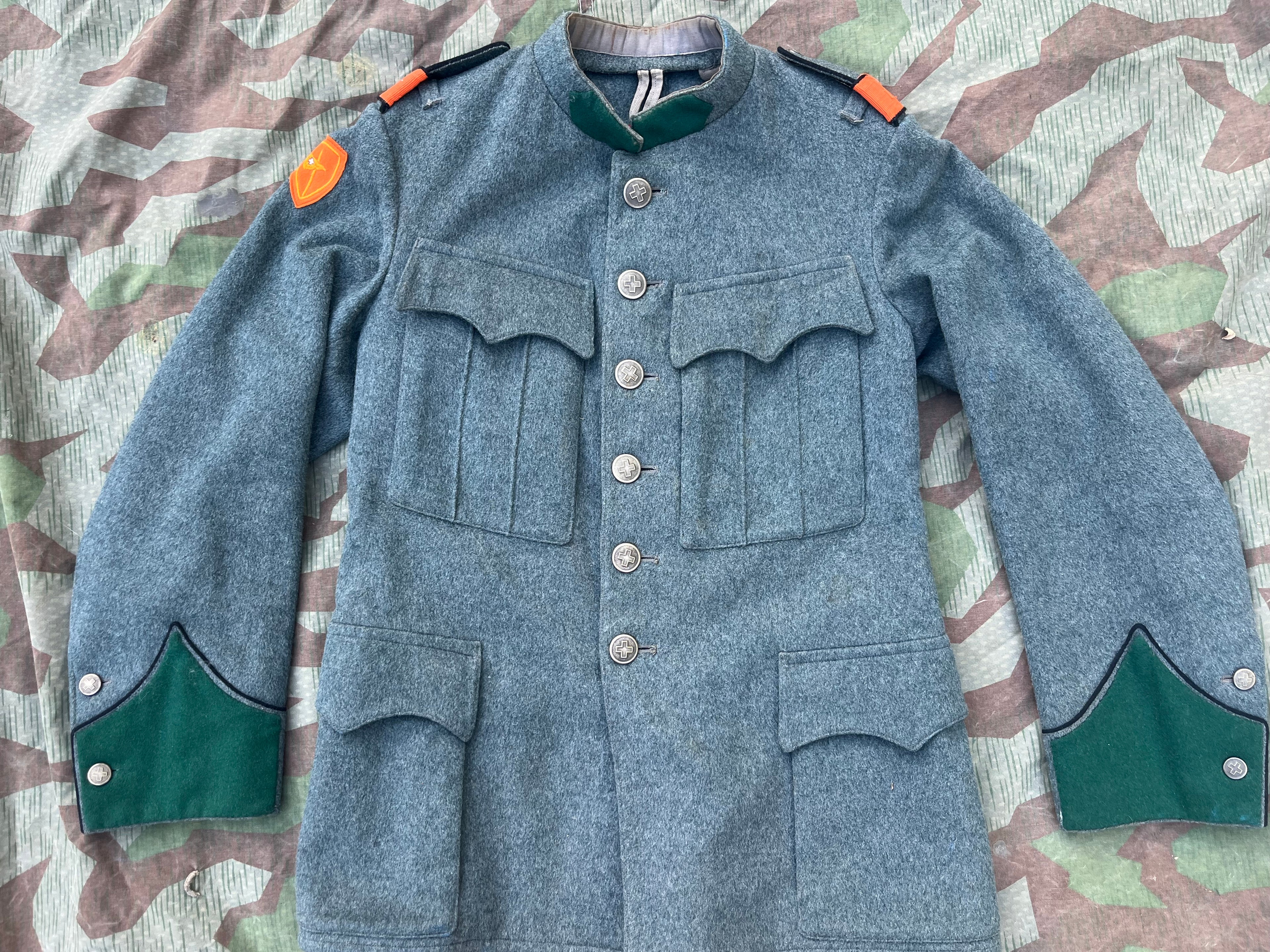 Rare interwar/WW2 Swiss army carabiner elite infantry jacket uniform jacket ord.26 early war
