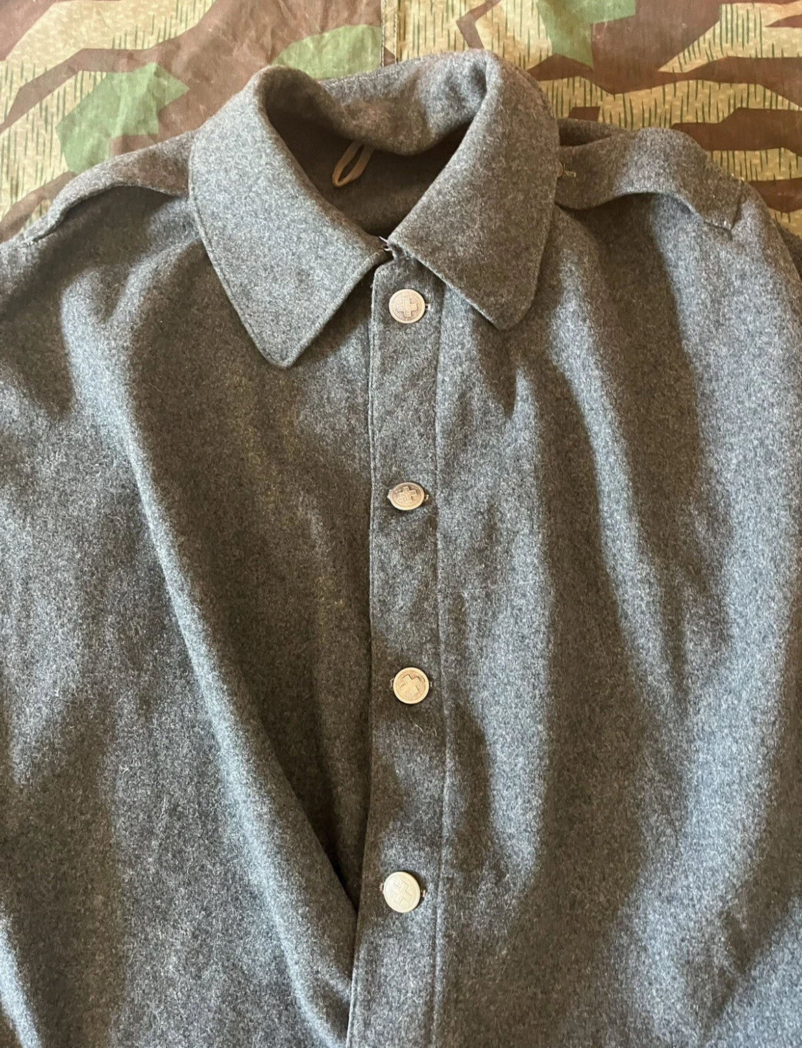 Interwar/WW2 Swiss army bicycle troops cyclist cavalry rider jacket cape mantel coat uniform soldier ord. 26 early war