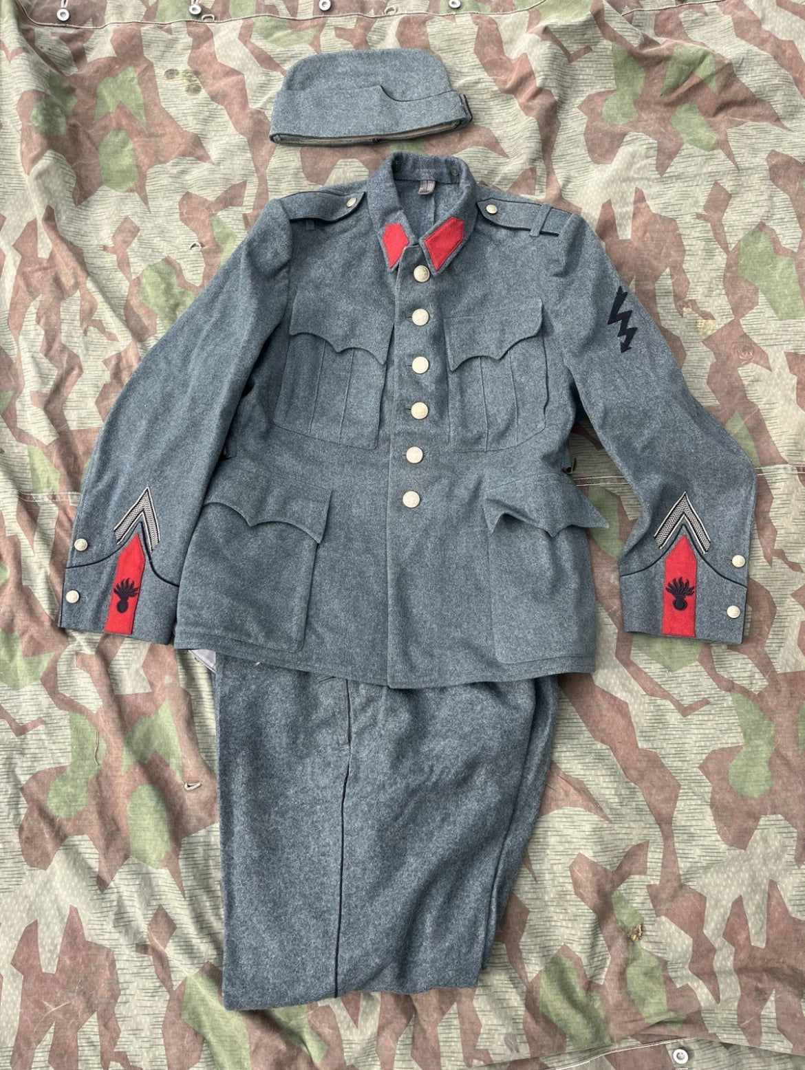 WW2 Swiss army complete uniform artillery soldier jacket pants hat cap ord.40 mid to late war